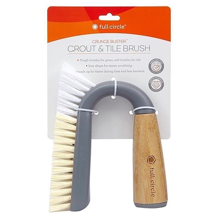 Full Circle Full Circle Grunge Buster 1.5 in. W Medium Bristle Bamboo Handle Grout and Tile Brush FC11125GY